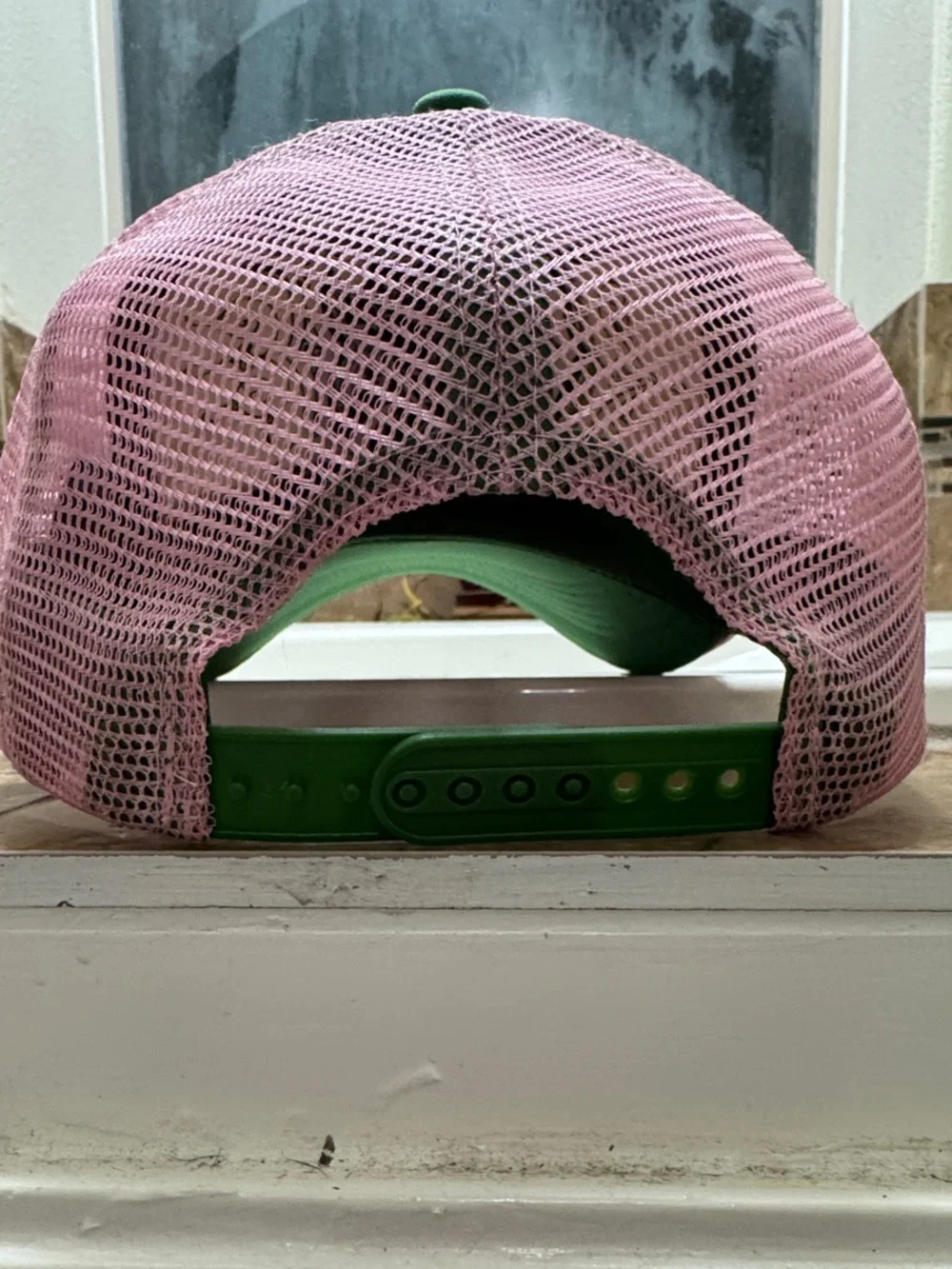 John Deere White, Green & Pink Logo Trucker Hat